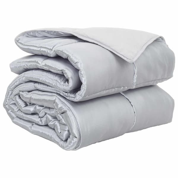 Full Års-Duvet Silver 135 x 200 cm Satin och Mikrofiber