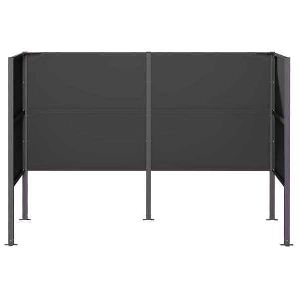 Soptunneskärm 167 x 85 x 113 cm Stål Svart