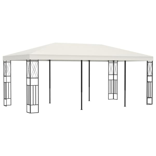 Paviljong 3x6 m gräddvit tyg