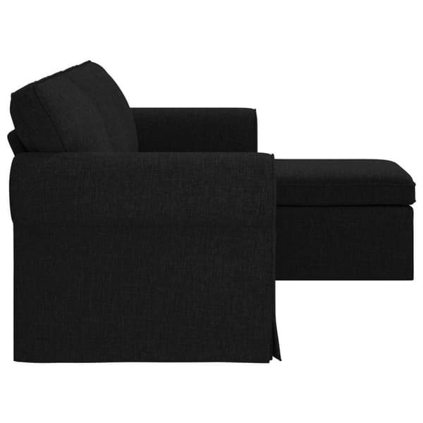 Soffa Svart 215 x 138 x 80 cm tyg