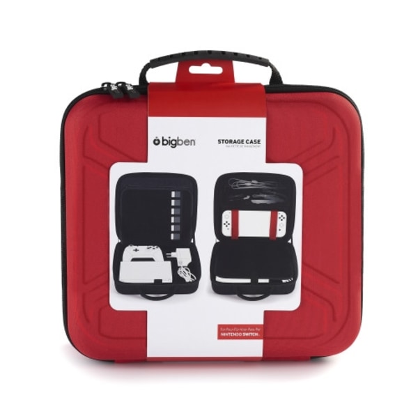 Bigben Storage Case Red Hard Case for Switch Including Docking Station Compatible with Switch Lite/OLED