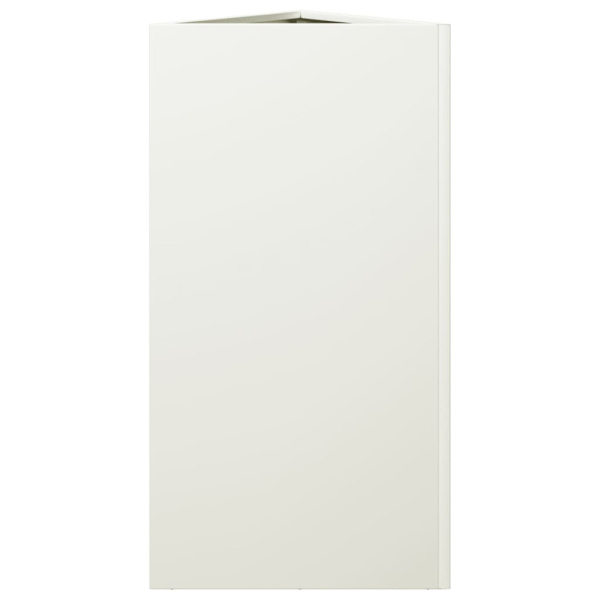 Odlingslådor 2 st vit triangulär 40x34,5x75 cm stål
