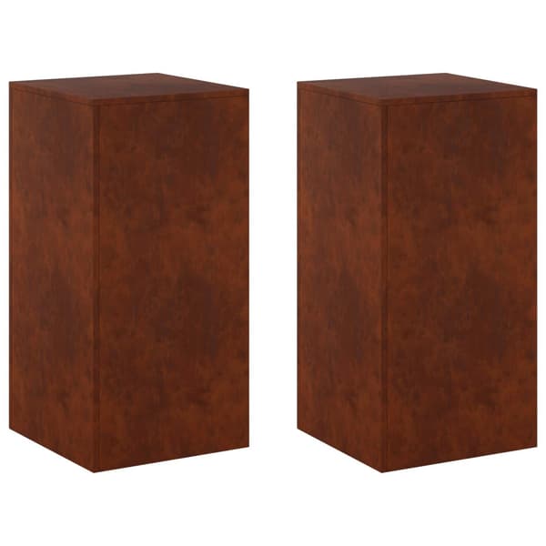 Växtställ 2 pcs Rostig 40 x 40 x 80 cm Väderbeständig stål