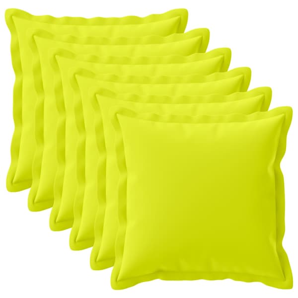 Kuddöverdrag 6 st HOUTEN Klart grön. 80 x 80 cm Polyester