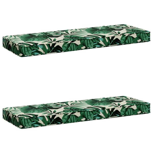 2-delade Bänk Kuddar VUGHT 2 st 100% Polyester Bladmönster