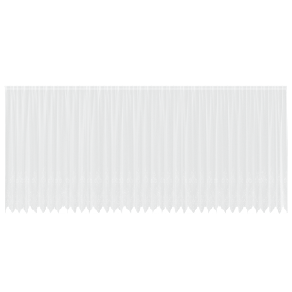 Spetsgardin med gardiner Blommor Vit 240x900cm Polyester