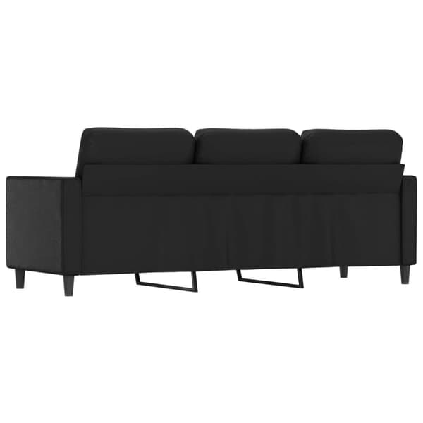 3-sitssoffa svart 180 cm konstläder
