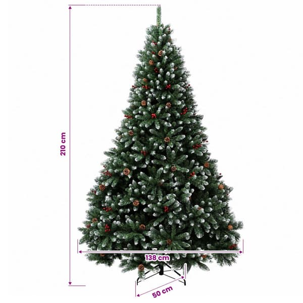 Plast Hingad Julgran 210 cm 300 LED-lampor Varmvit