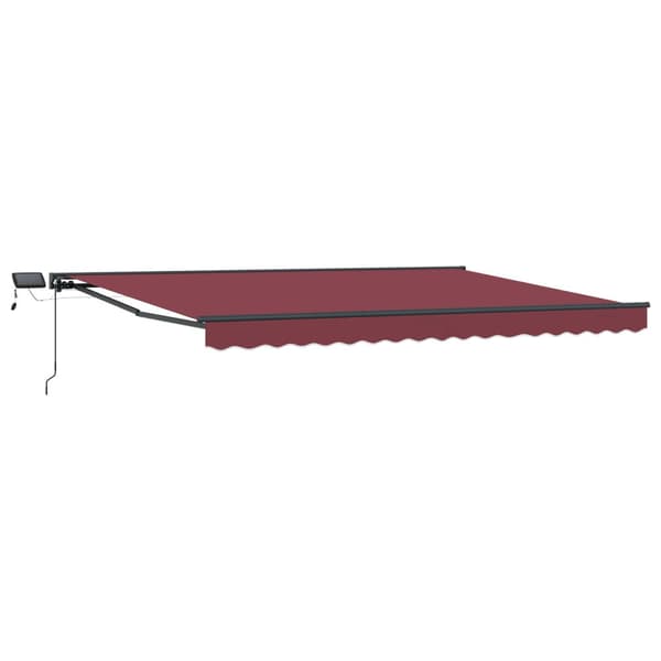 Manuell markisram med LED-lampor 4,5 × 3,5 m