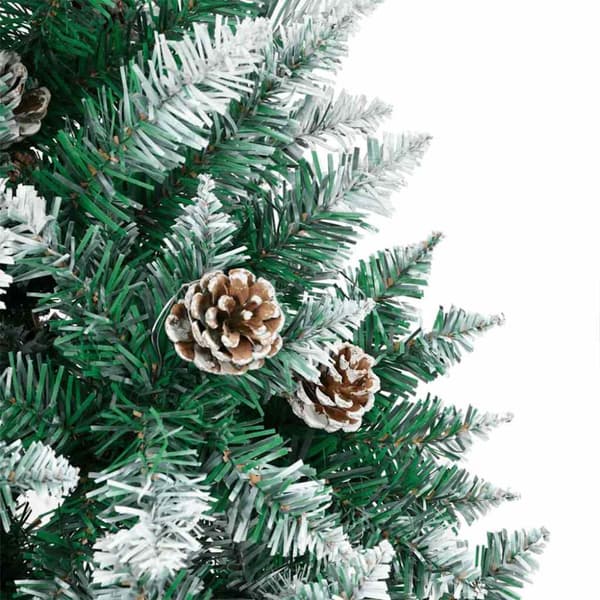 Smal julgran Grön 180 cm PVC och solid furu