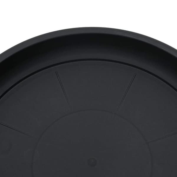 Växtkrukor 24 pcs Svart Ø 19 x 16 cm Plast