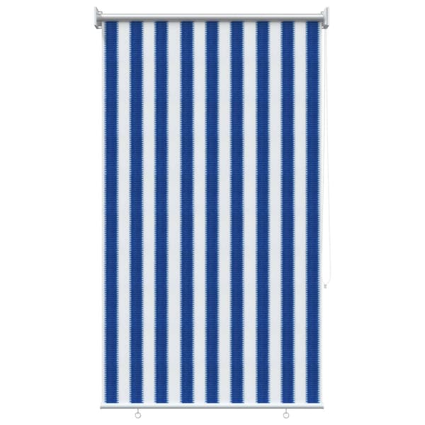 Utomhus Rullgardin 90% UV Block Blå och Vit Rand 80 x 230 cm