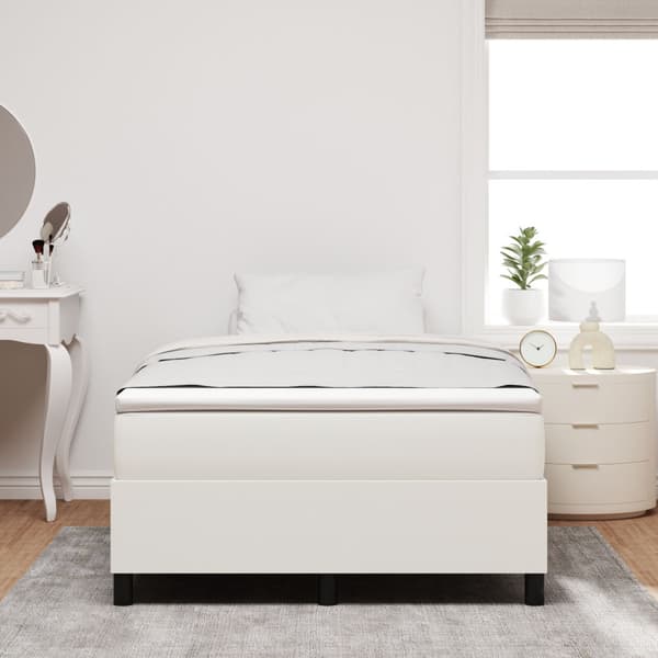 Plattform sängram Kräm 120 x 190 cm Kordread tyg