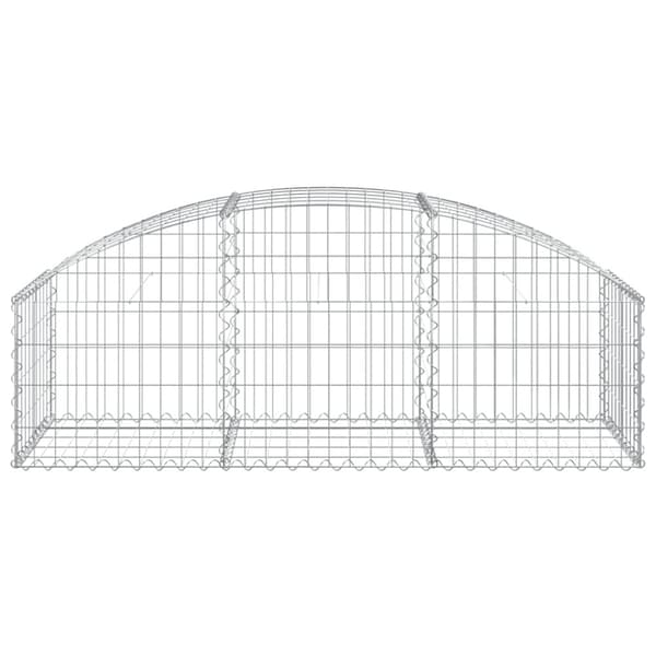 Gabion bågformad 150x50x40/60 cm galvaniserat järn