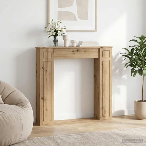 Eldstadsram Artisan-ek 100 x 20 x 100 cm Konstruerat trä