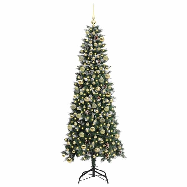 Konstgjord julgran Grön 210 cm PVC, plast och stål