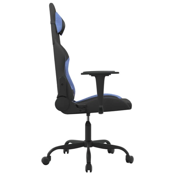 Gamingstol svart och blå tyg