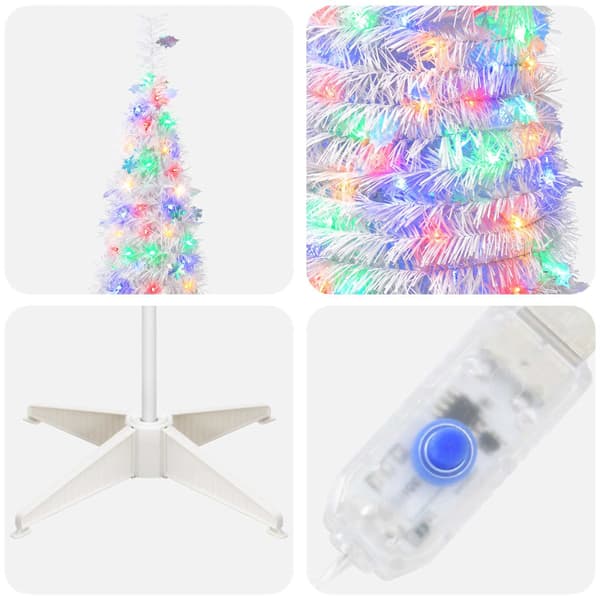 Pop-up-julgran med LED-belysning 210 cm 200 LED-lampor