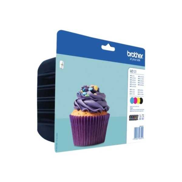 Brother LC123 - 4-pack - svart, gul, cyan, magenta - original - bläckpatron