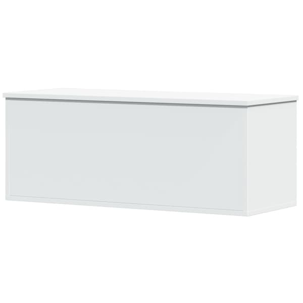 Förvaringslåda vit 90x35x35 cm konstruerat trä