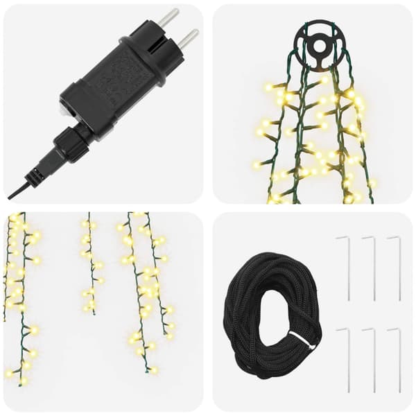 Julgransbelysning med 6 LED-lampor 540 LED-lampor Varmvit