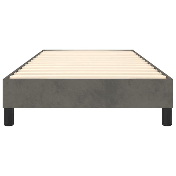 Boxspring-sängram mörkgrå 80x200 cm sammet