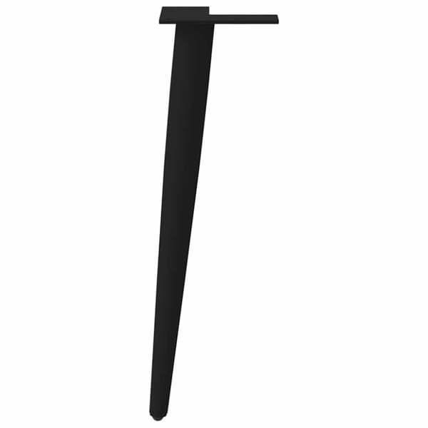 Soffbordsben koniska 4 st svarta 42-43 cm stål