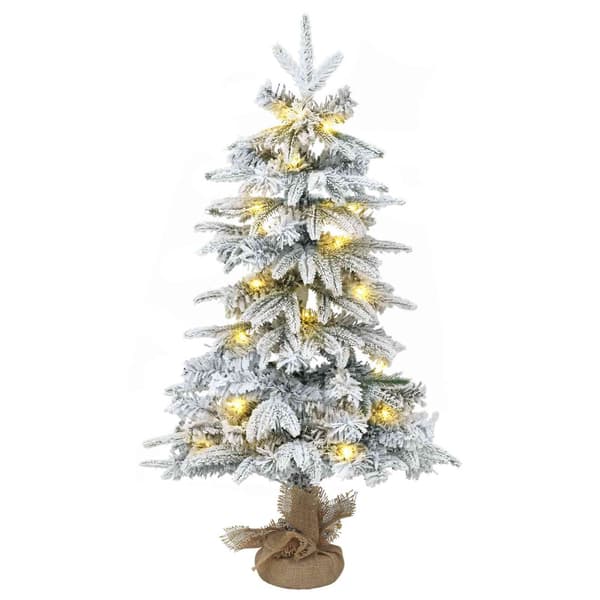 Mini julgran 45 cm 25 LED-lampor Varmvit PVC och PE