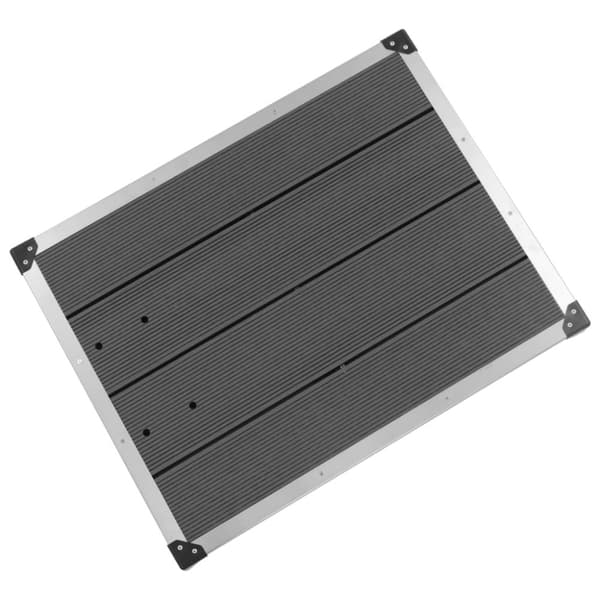 Golv till utedusch WPC rostfritt stål 80x62 cm grå