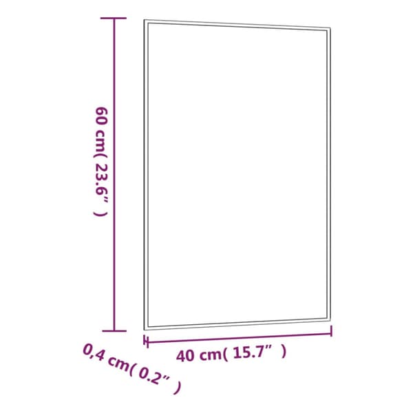 Väggspegel 40x60 cm glas rektangulär