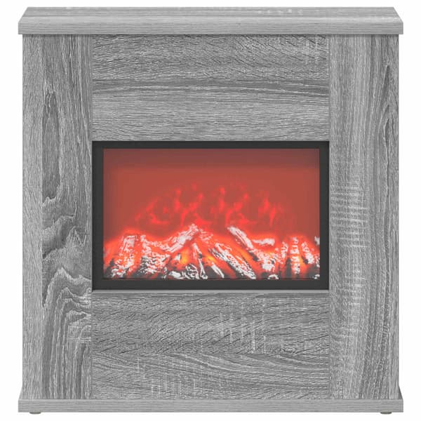 Elektrisk eldstad Grå Sonoma 47 x 18 x 48 cm Konstruerat trä