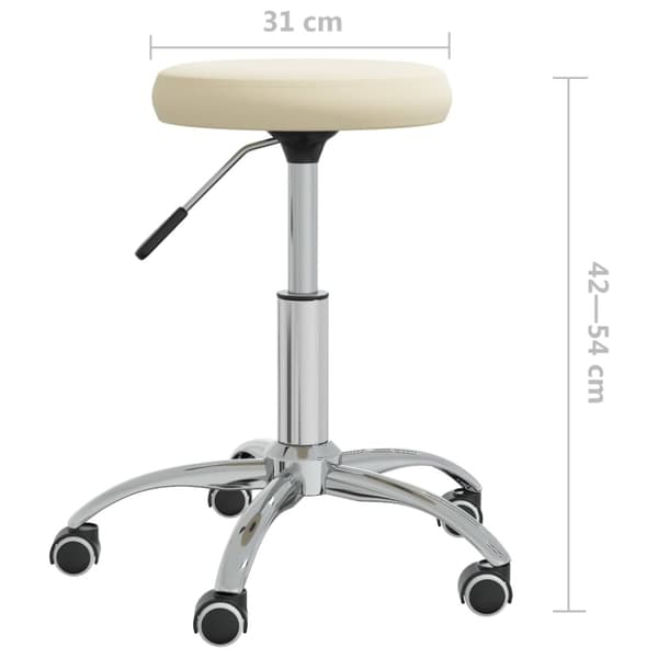 Massagepall gräddvit sammet