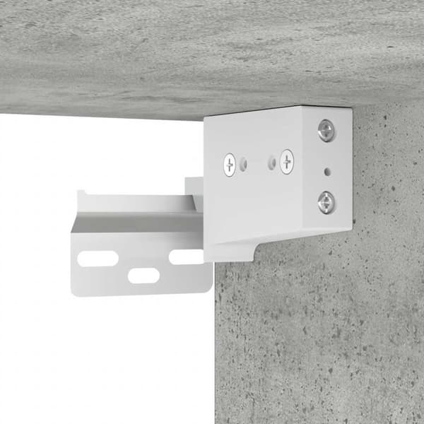 Väggskåp för garage betonggrå konstruerat trä