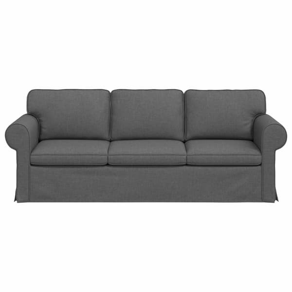 Soffa Mörkgrå 215 x 82 x 80 cm tyg