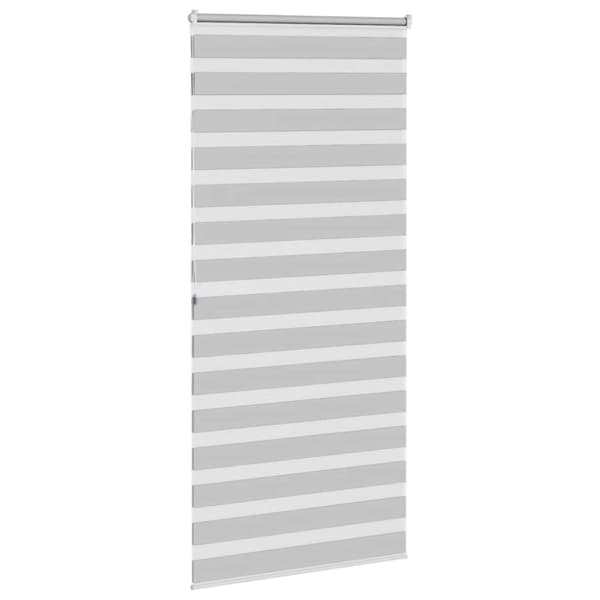 Rullgardin zebra ljusgrå 100x200 cm tyg bredd 95,9 cm polyester