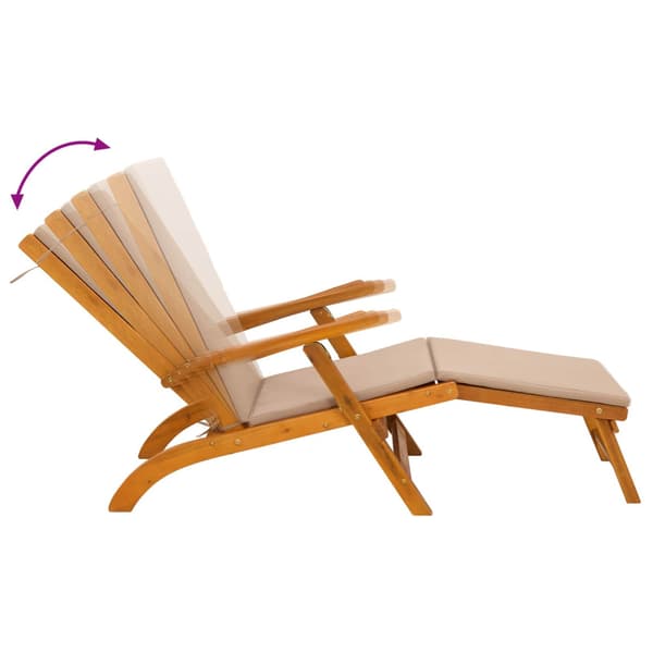 Reclining och Fällbar Solstol 2 pcs 55 x 146 x 91 cm