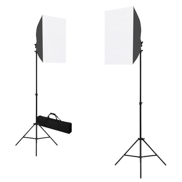 Professionella studiolampor 2 st 40x60 cm stål svart