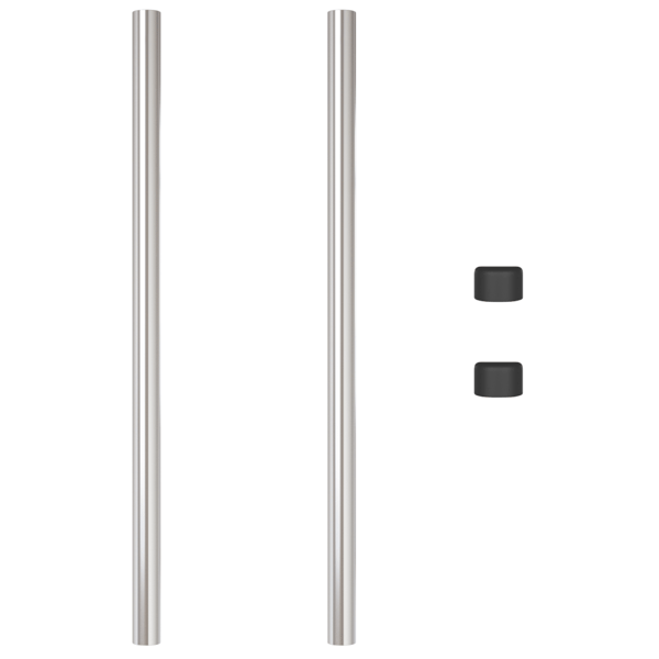 Stängselstolpe 2 pcs Silver 110 cm Pulverlackerad stål