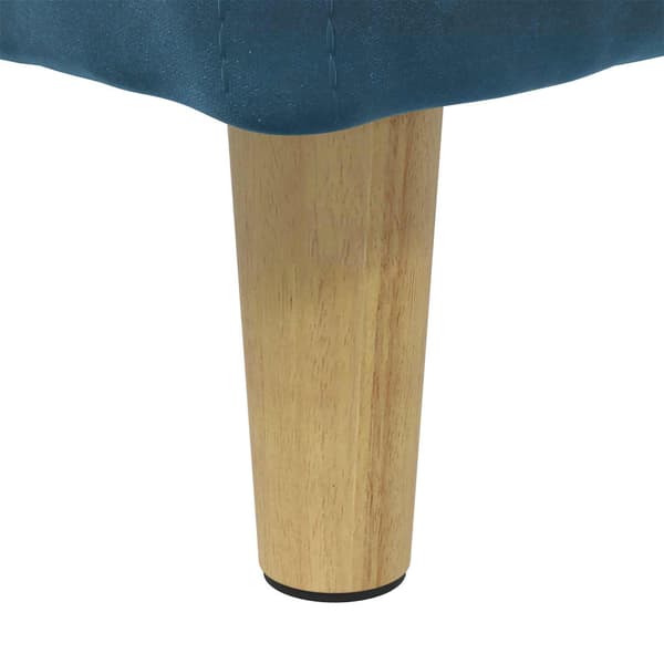 Ottoman med förvaring Blå 40 x 40 x 45 cm Sammet