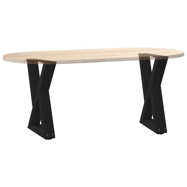 Soffbordsben 2 st svarta 38x(42-43,3) cm stål