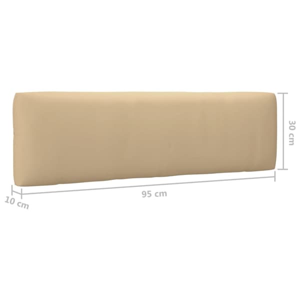 Pallsoffa 2-sits med dynor vit impregnerad furu