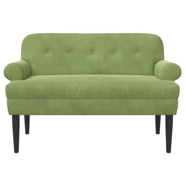 Loveseat med knapprapport Ljusgrön 120 x 66 x 78 cm Sammet (V)