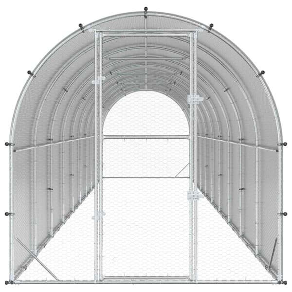 Hönsgård Silver 1000 x 200 x 200 cm Galvaniserat stål