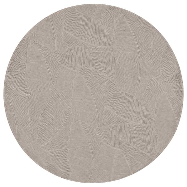 Matta IZA Beige Ø 160 cm 100% Polyester Kort lugg