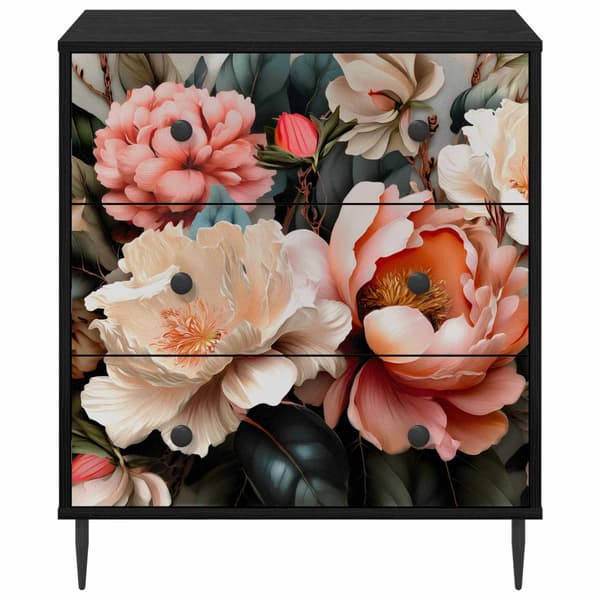 Kommode BORNE Ljus piontryck 66 x 36,5 x 76 cm Konstruerat trä