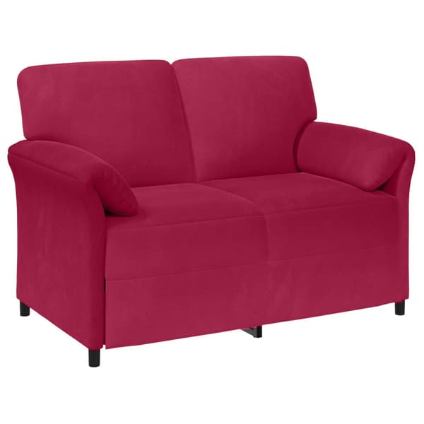 2-sits soffa Vinröd 138 x 83 x 95 cm Sammet