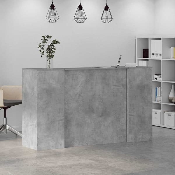 Receptionsdisk betonggrå 180x50x103,5 cm konstruerat trä