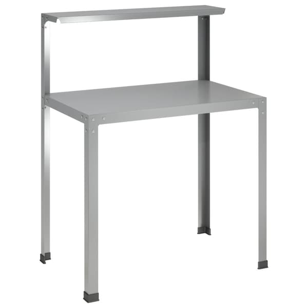 Planteringsbord 100 x 50 x 104 cm Galvaniserat stål Silver
