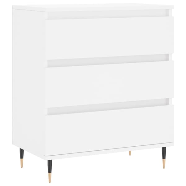 Byrå vit 60x35x70 cm konstruerat trä