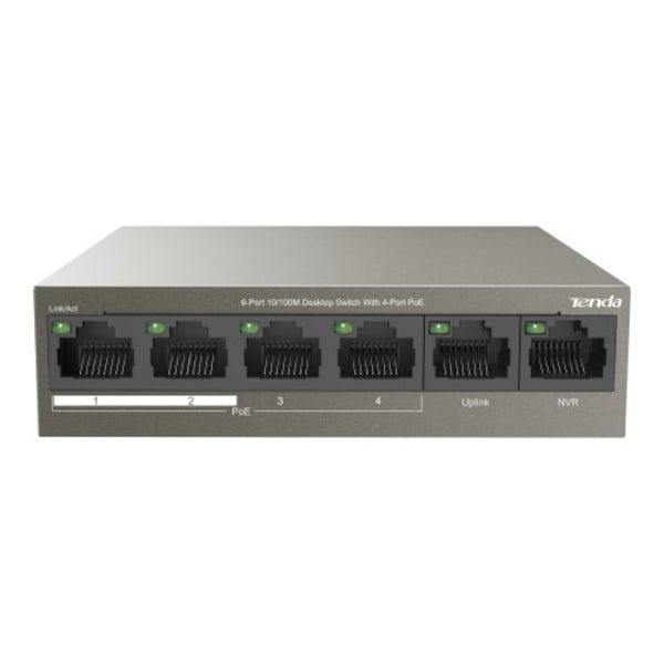Tenda TEF1106P-4-63W - switch - 6 portar - ohanterad